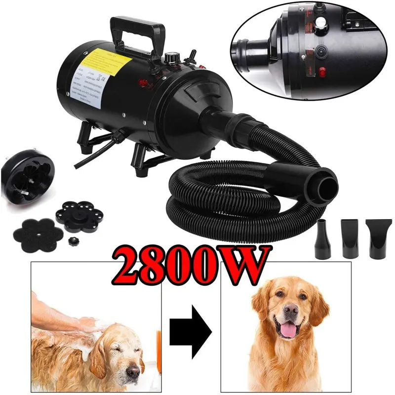 Hedii Dog Hair Dryer 2800W Variable Speed Cat Pet Grooming Blower Blaster