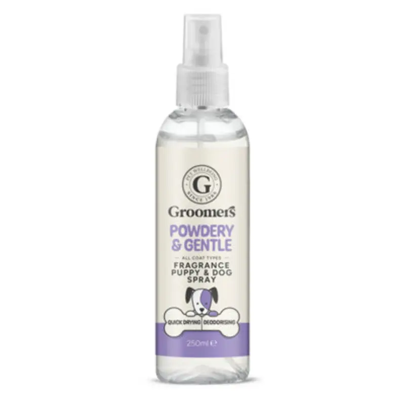 Groomers Deodorising & Conditioning Puppy & Dog Fragrance Spray 250Ml - Powdery & Gentle