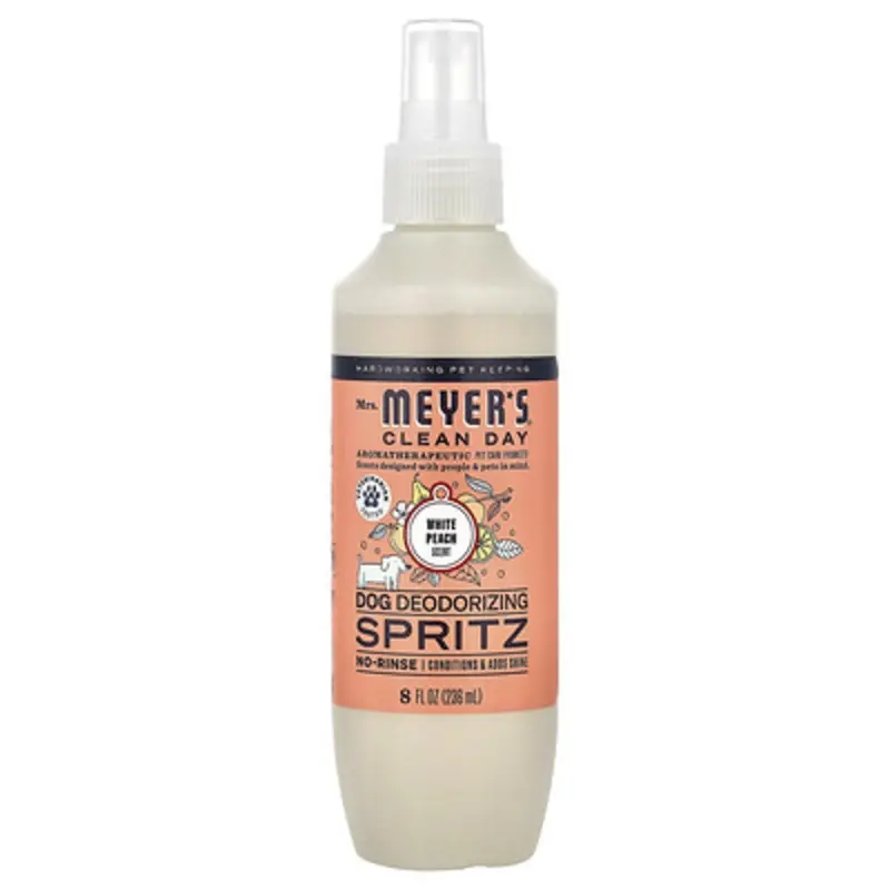 Mrs. Meyers Clean Day White/Peach Dog Deodorizing Spritz, 8 Fl Oz (236 Ml)