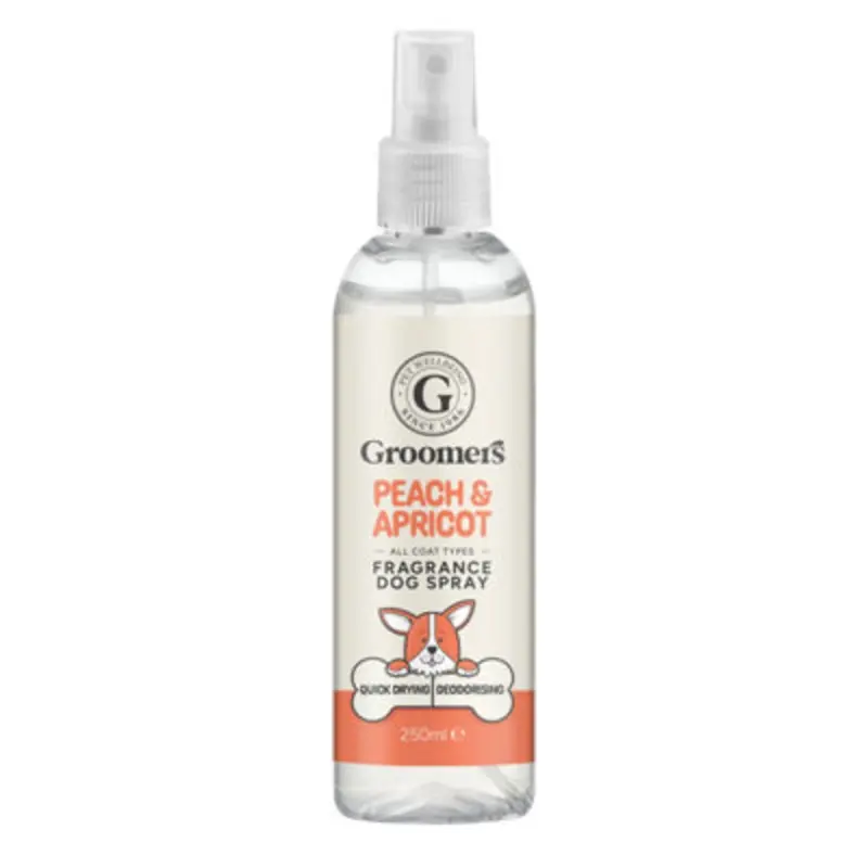 Groomers Deodorising & Conditioning Dog Fragrance Spray 250Ml - & Apricot Peach