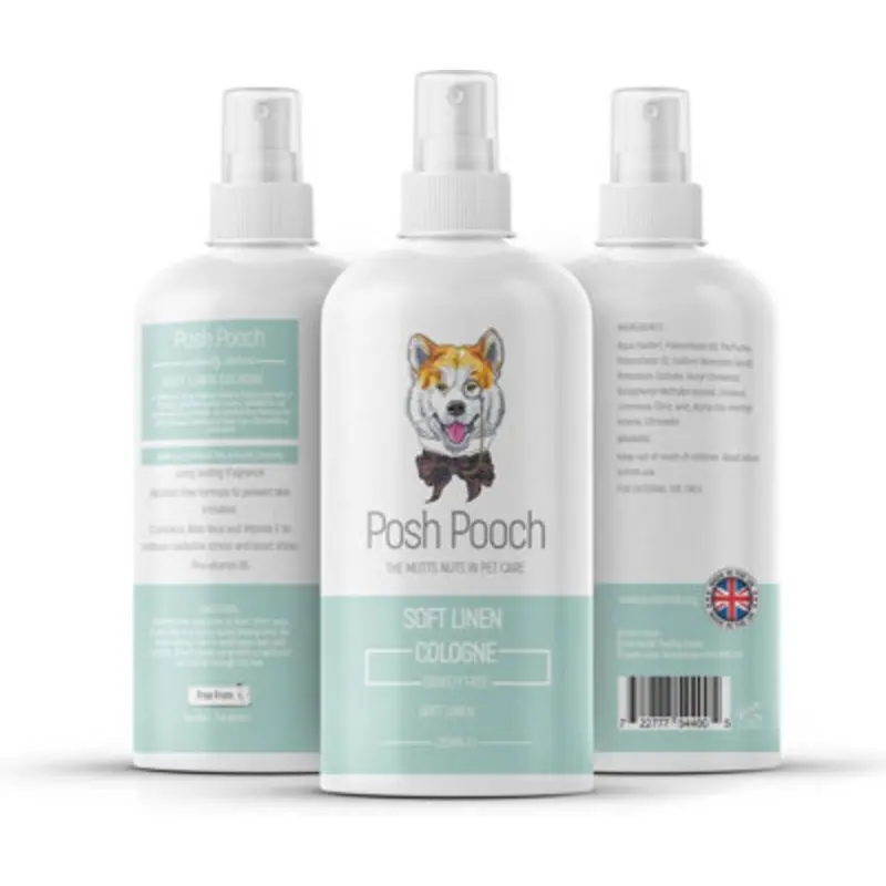 Posh Pooch Soft Linen Cologne For Dogs Perfume Allergen Free Deodorising