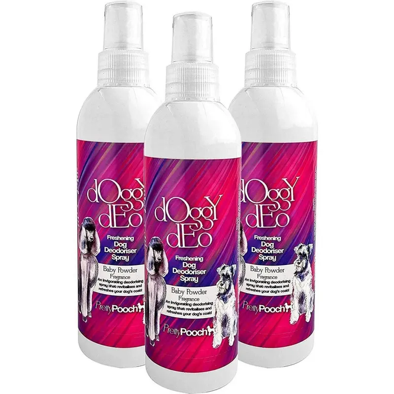 Pretty Pooch (3) Dog Deodoriser Baby Powder Fragrance Size 3