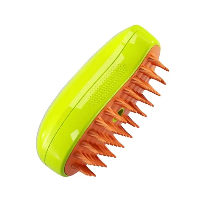 Green Steamy Cat Brush - In1 Cat Steam Brush, Cat Hair Brush Size 3