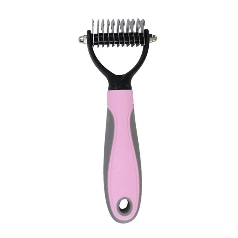 Pink For Long Unkempt Hair Removal Comb Dog Brush Small