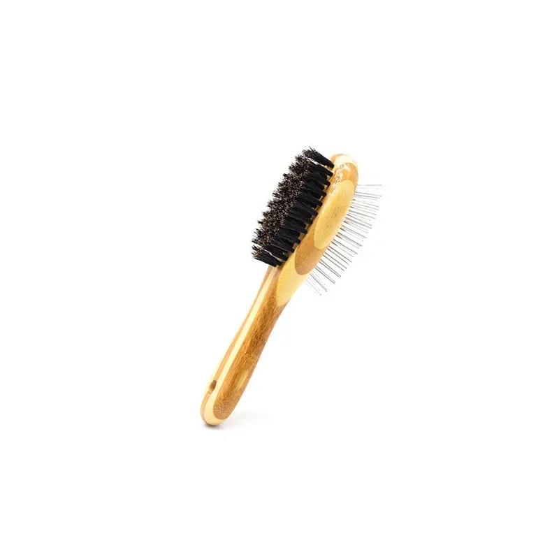 Double Oval Dog Brush With Protections 24Cm