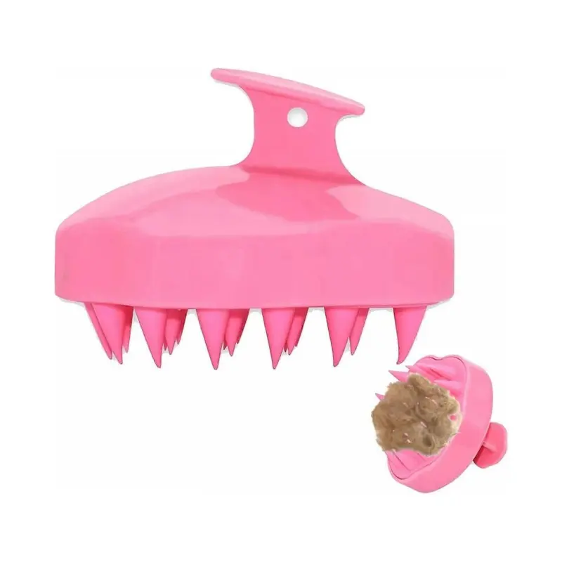 Silicone dog brush for grooming and massage, bath and cleaning brush for pets