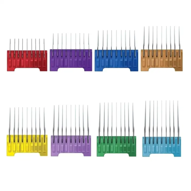 8-Colors Pet Metal Combs Set for Animal Clipper