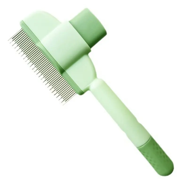 Green/Yellow () Pet Hair Removal Comb With Release Button