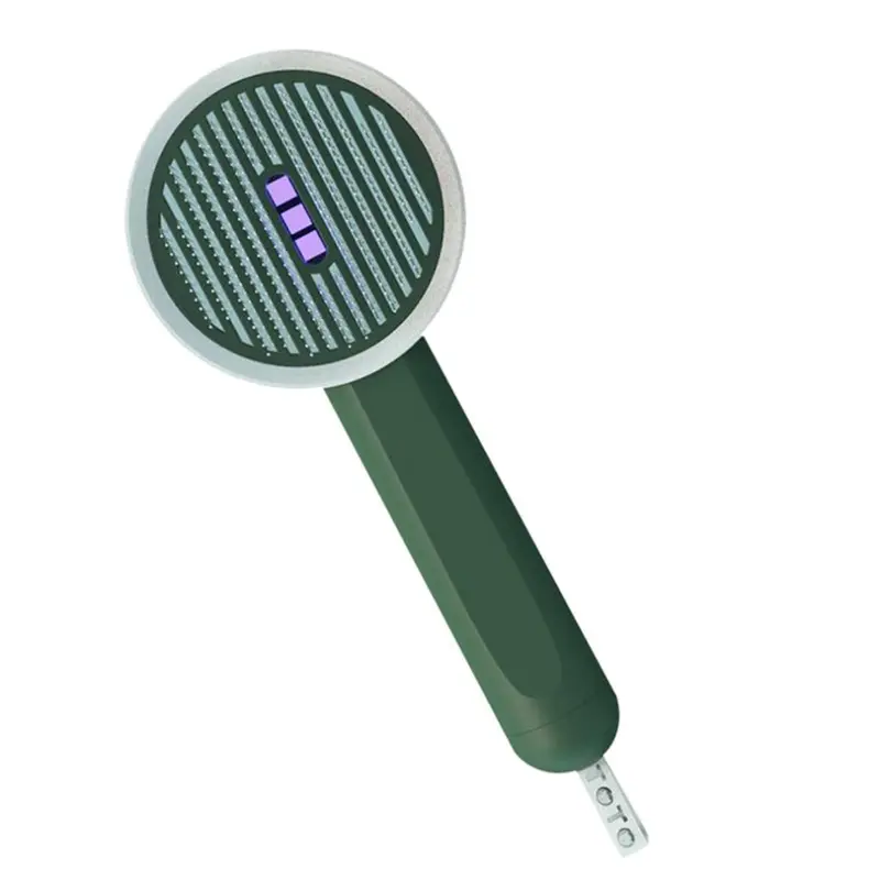 Light/Green Pet Hair Remover Comb Brush Uv Pet Grooming Brush