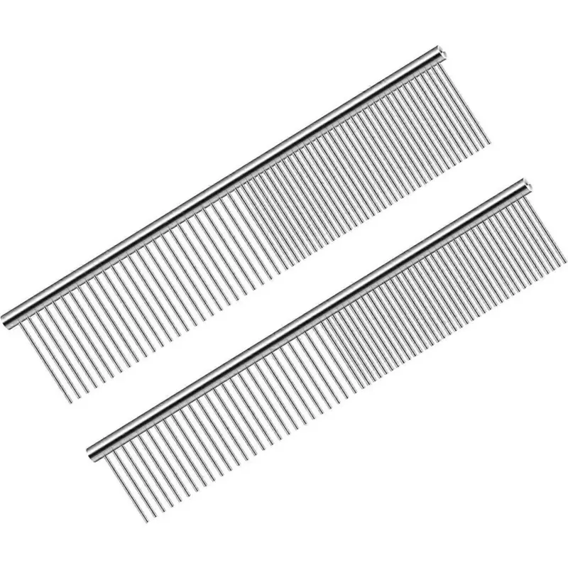 Bebetter 2 Pack Dog Combs With Stainless Steel Teeth Pet Comb Dogs Cats And Small