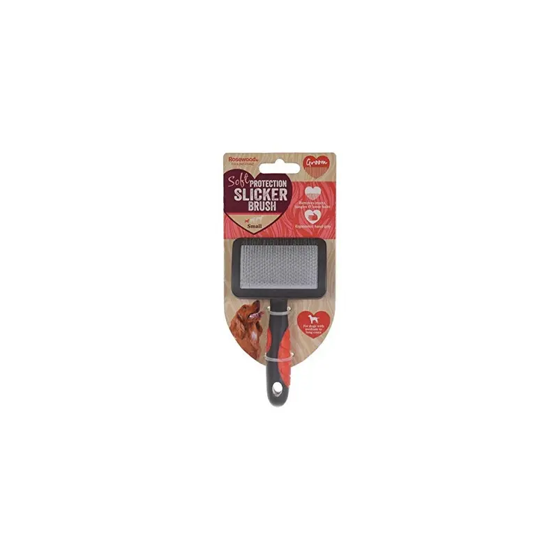 New Rosewood Soft Protection Slicker Brush For Dogs, 7659 Small