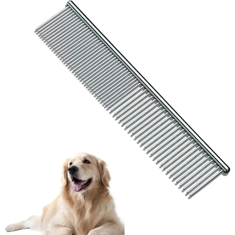 Yadong Stainless Steel Pet Comb,Metal Pet Comb,Pet Grooming Comb,Fur Detangling Tool
