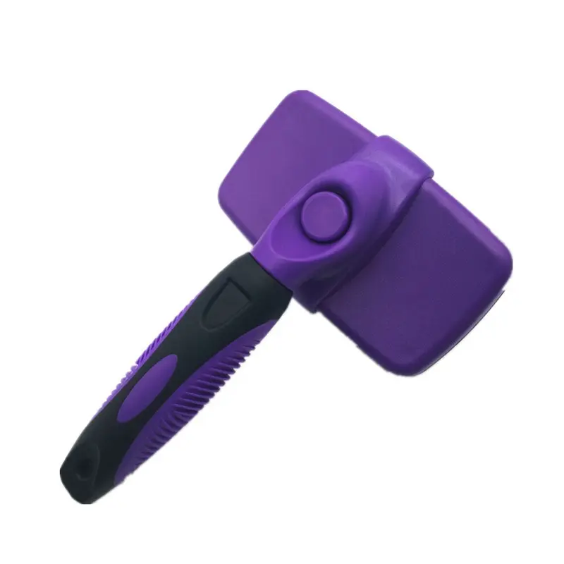 Purple Pet Comb Automatic Hair Removal Comb Size 18