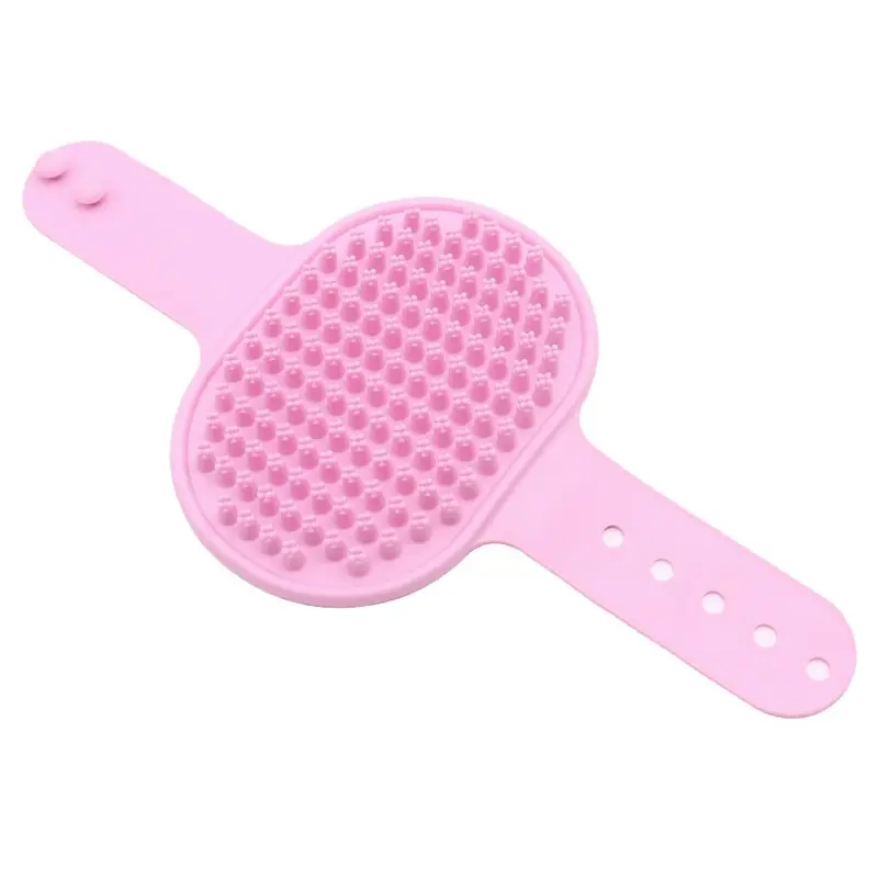 Pink (Pink) Bathing Brush Pet Short Hair Dog Rubbing Glove Cat Tpr Brush Massage