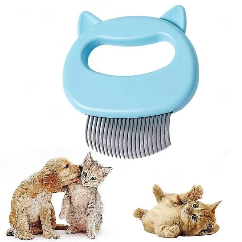 Cat Comb Pet Short & Long Hair Removal Massaging Shell Comb Soft Deshedding Brush
