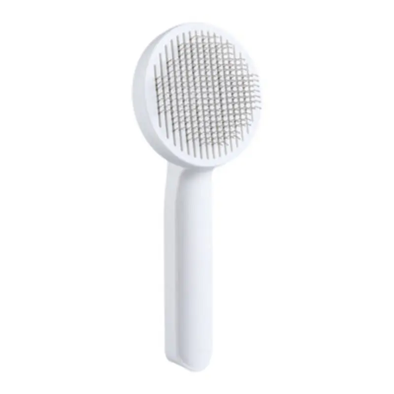 Thehotsale Self-Cleaning Grooming Brush For Cats, Dogs And Rabbits White