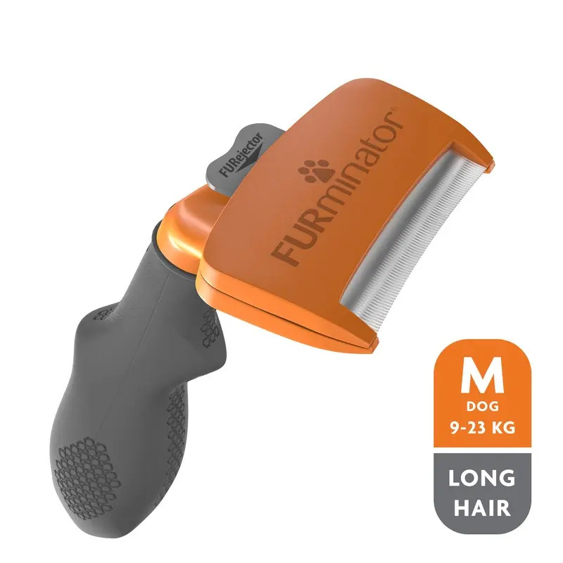 Furminator De-Shedder Grooming Tool For Long Haired Medium Dogs