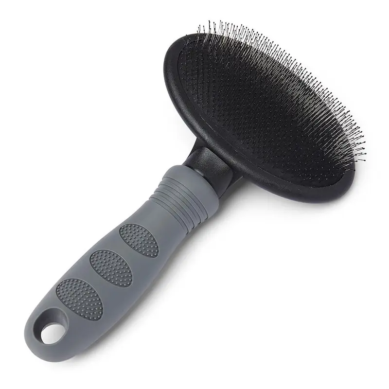 Pets At Home Short Rounded Pin Slicker Brush For Dogs & Cats
