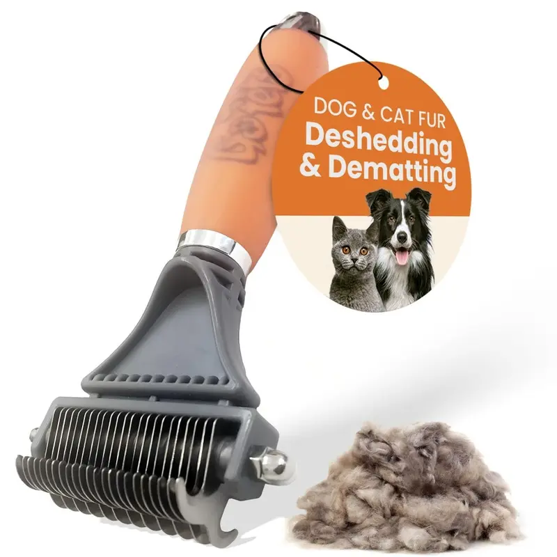 Gopets Dematting Comb With Sided Professional Grooming Rake For Cats & Dogs Size 2