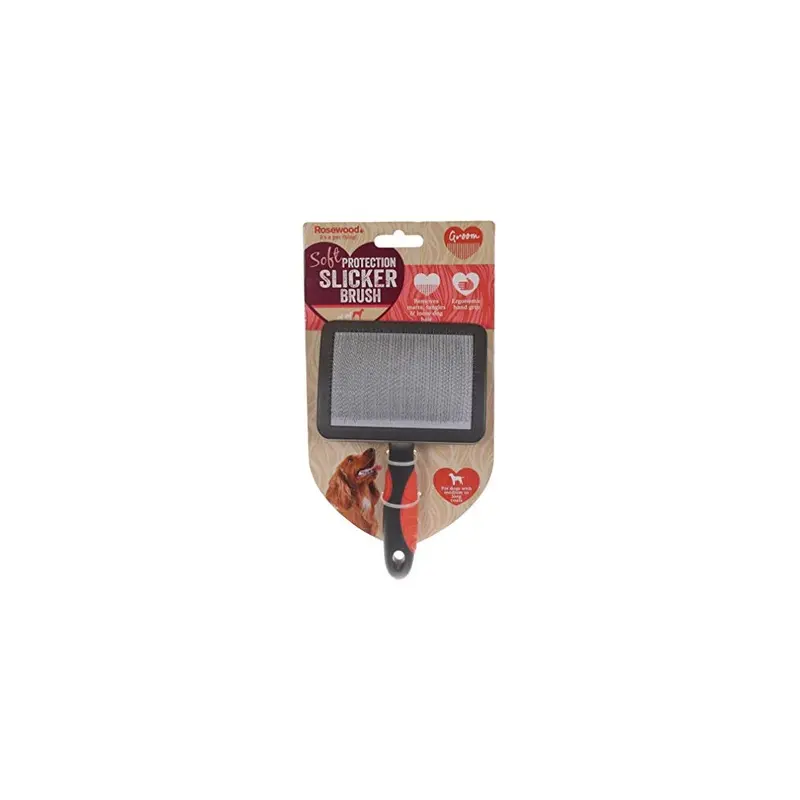 Rosewood Soft Protection Slicker Brush For Dogs, Large