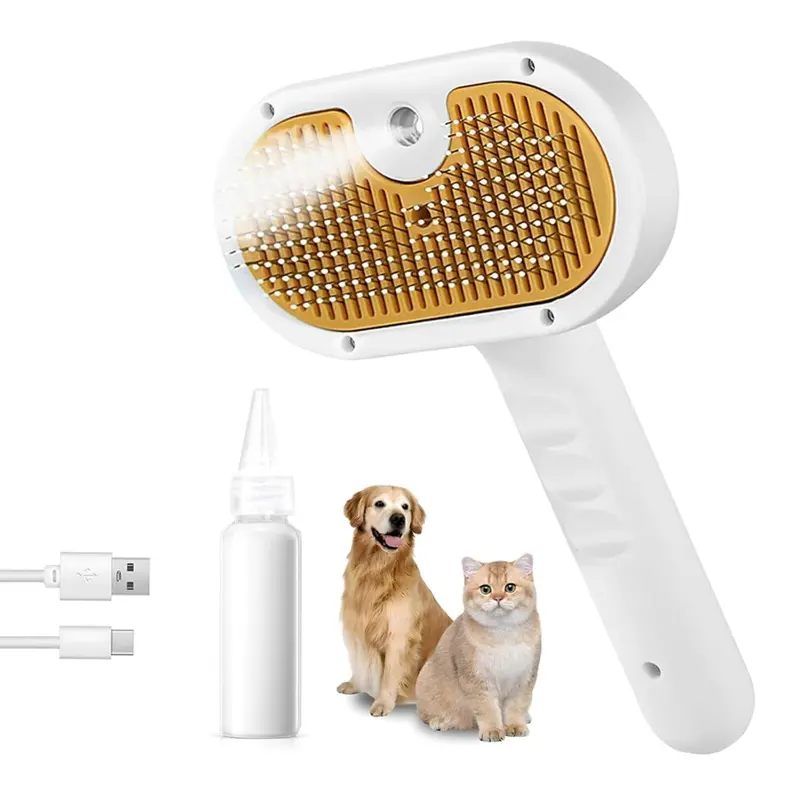 3-in-1 Pet Spray & Massage Comb for Shedding & Grooming