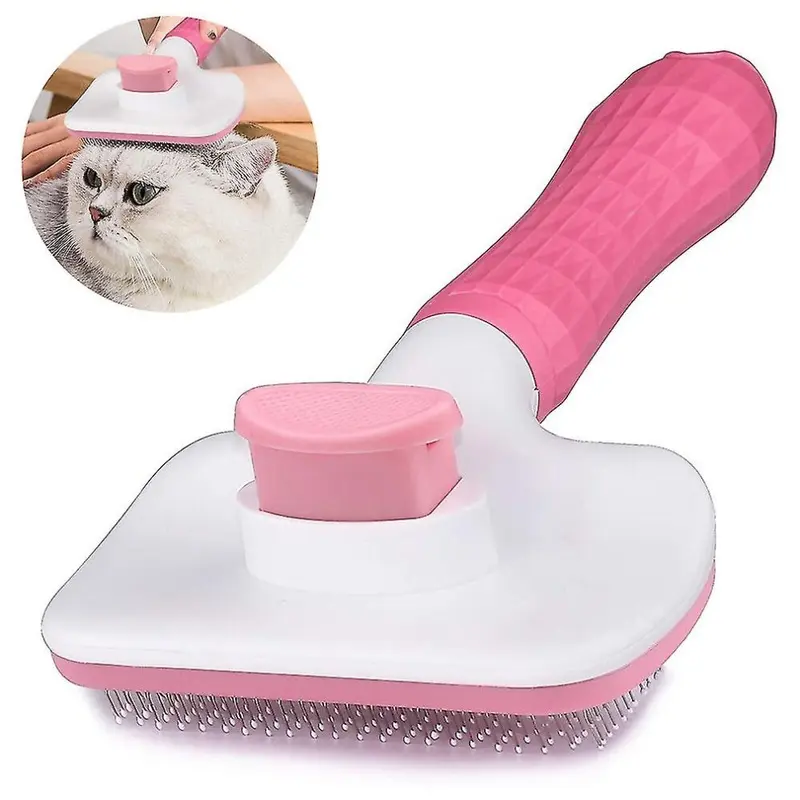 Sosenfer Pink (, One Size) Pet Dog Brush, Cat Brush, Pet Brushes, Hair Remover Pet Brush -R