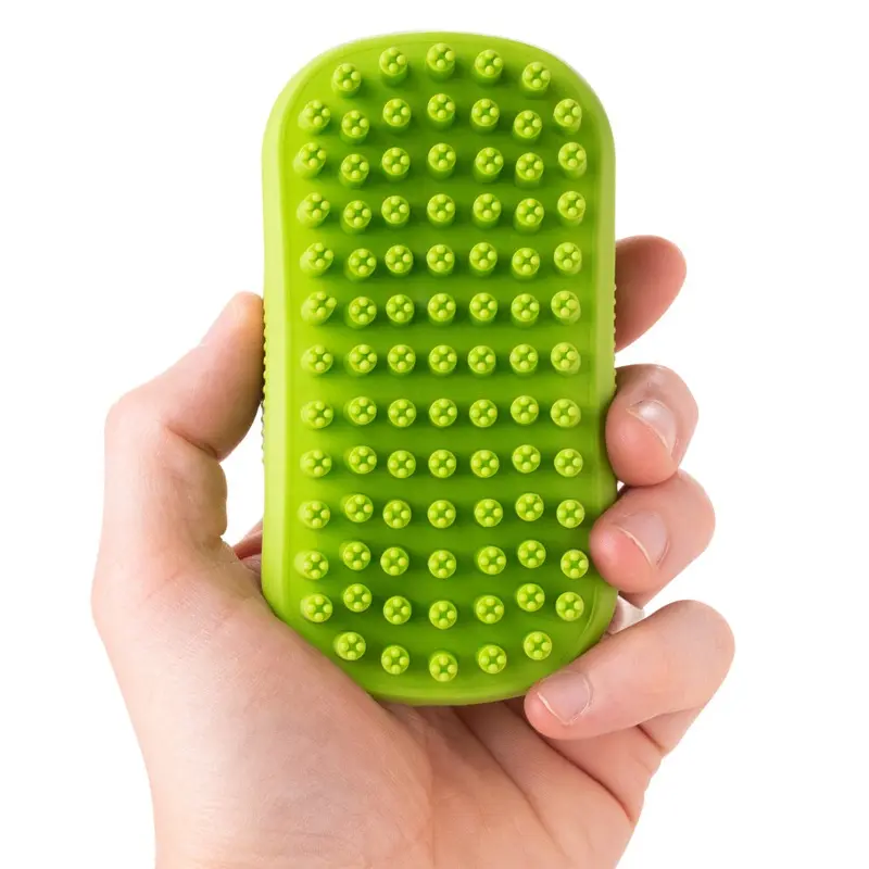 Bunty Dog Puppy Pet Rubber Bath Brush Grooming Cleaning Groom Hair Fur Detangle Tool