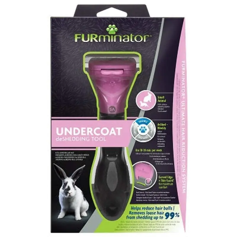 FURminator Undercoat deShedding Tool for Small Animals,Pink
