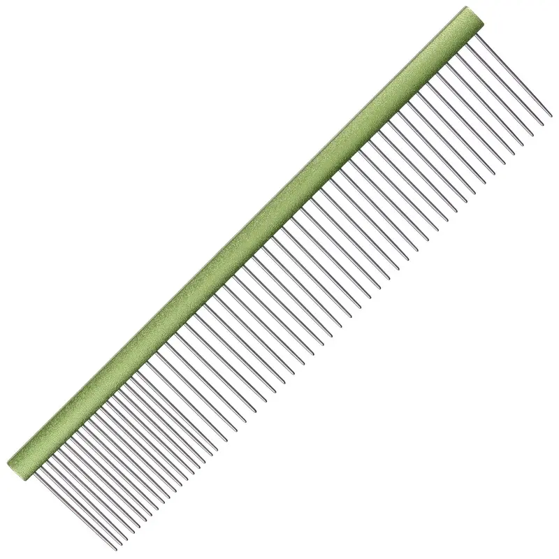 Groom Professional Spectrum Aluminium Comb 80/20 Lime Green 19cm