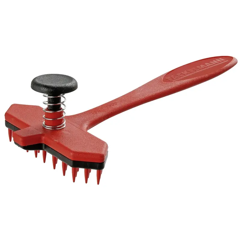 Fackelmann 2-in-1 Dog/Cat Brush, 7 x 4-Inch, Red/Black