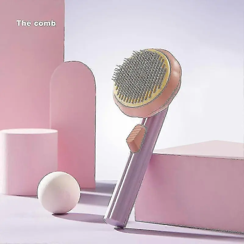 Purple (, One Size) Pet Hair Brush Shedding Trimmer Grooming Cleaning Comb