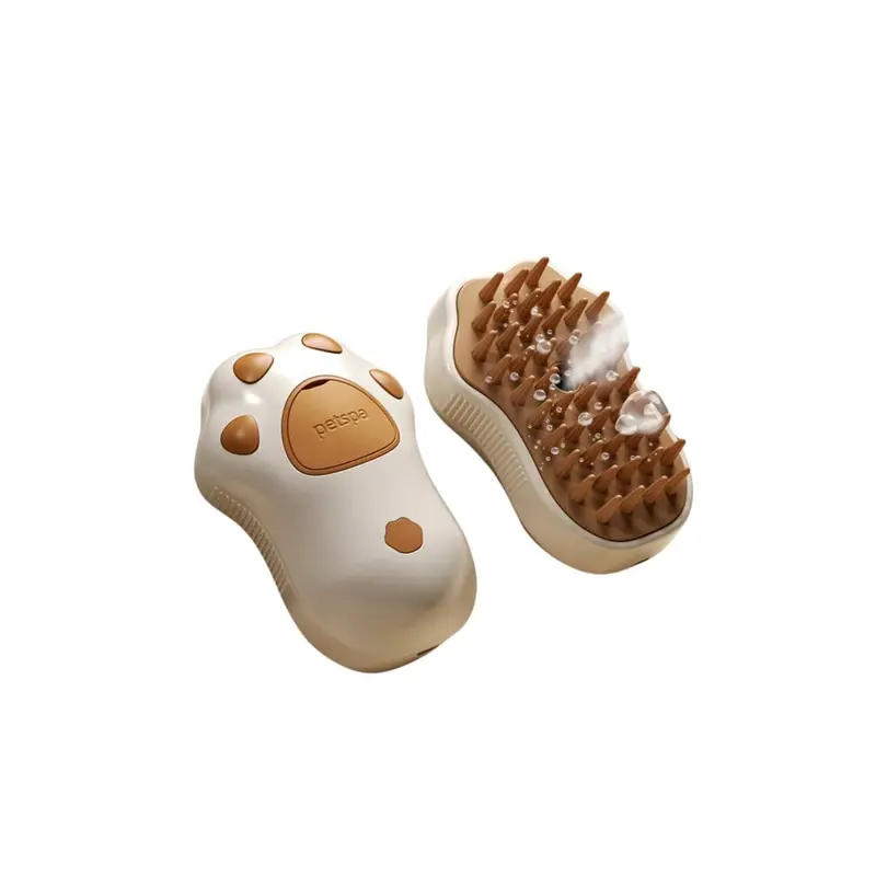 Brown Mist Silicone Pet Brush Gentle Grooming & Relaxation For Dogs