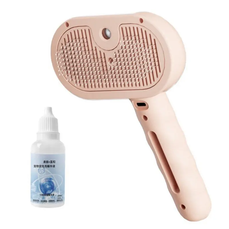 Sin Marca Pink Steam Cat Brush Pet Grooming Comb Removing Loose Hair