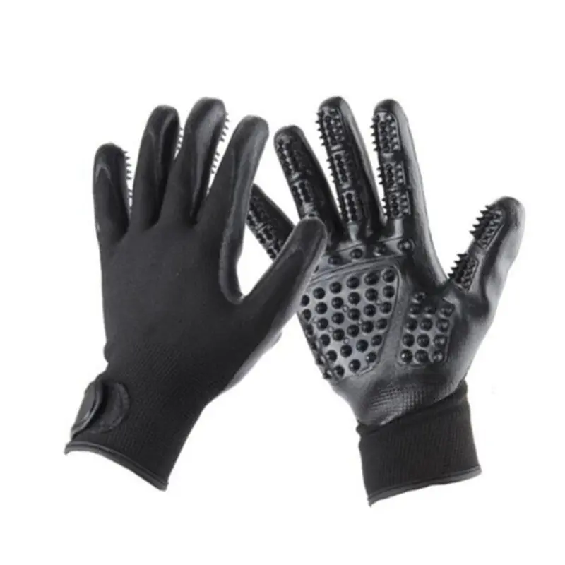 Dsport Pet Dog Cat Horse Cleaner Grooming Gloves Brush Hair Remover Shedding Massage