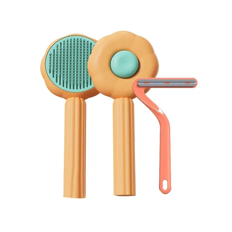 Exogio Orange 2Pcs Cat, Dog Brush, Cat Brush For Short Long Haired Cats, Size 2