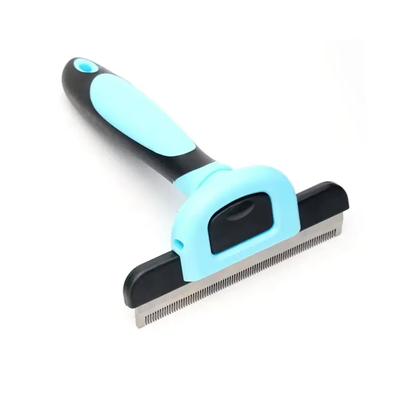 Blue/Pink Pet Grooming Brush-Double Sided Shedding And Dematting Com-S B