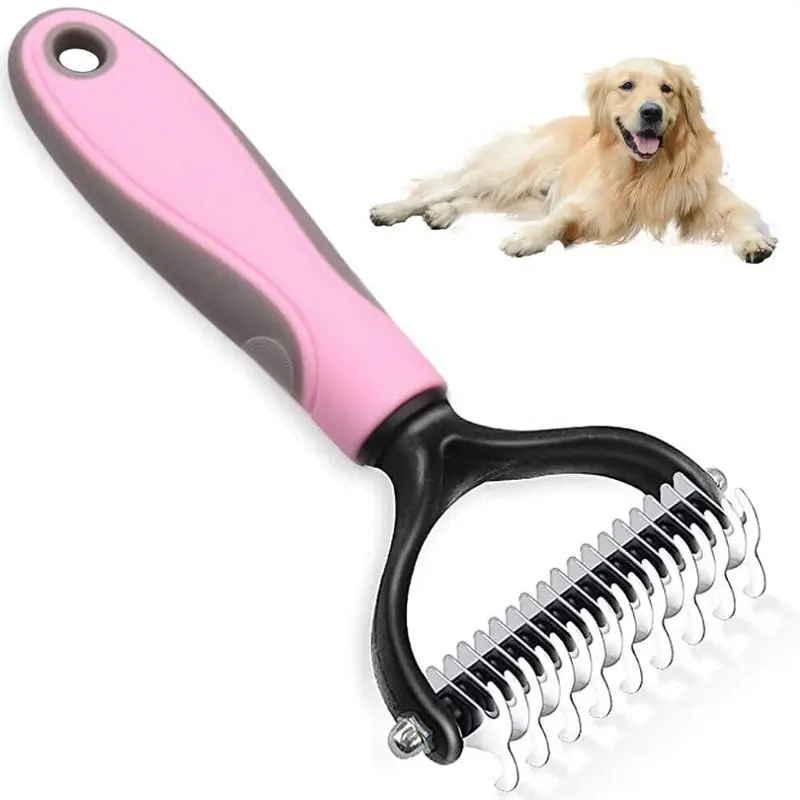 Elin Pink (Pink) Pet Grooming Dematting Comb