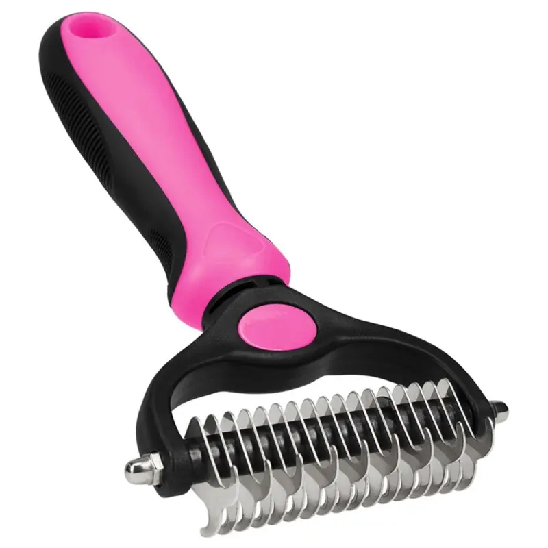 Sin Marca Pink Pet Hair Removal Comb Brush Pet Hair Trimming Comb