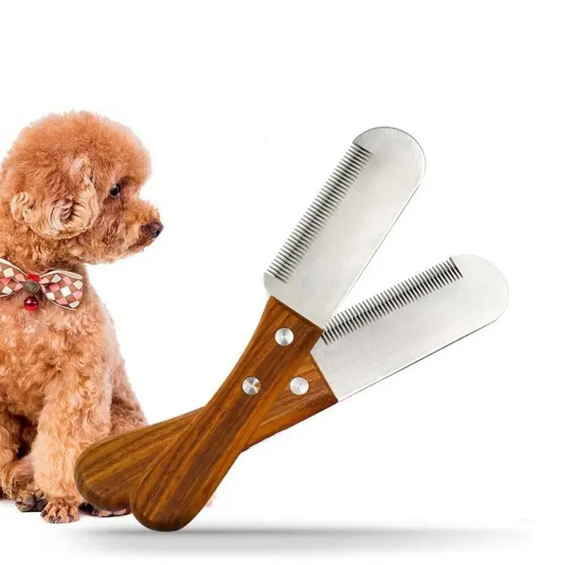 Zeuxo Pet Stripping Comb Cat Dog Grooming Cut & Trim Fine Hot Hair Comb O5r1 Medium