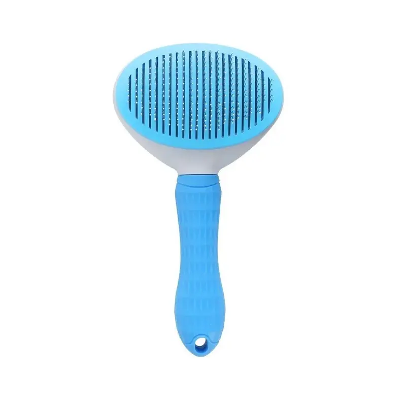 Blue (Blue) Brush Pet Dog Cat Comb Self Cleaning Pet Hair Remover Brush Dogs Cats For