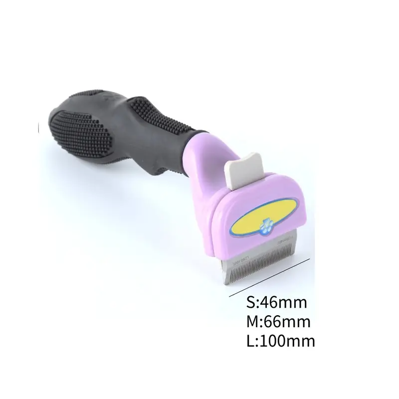 Pink ( S) Pet Deshedding Tool Cat Grooming Brush Dog Hair Shedding Remover Abs Material