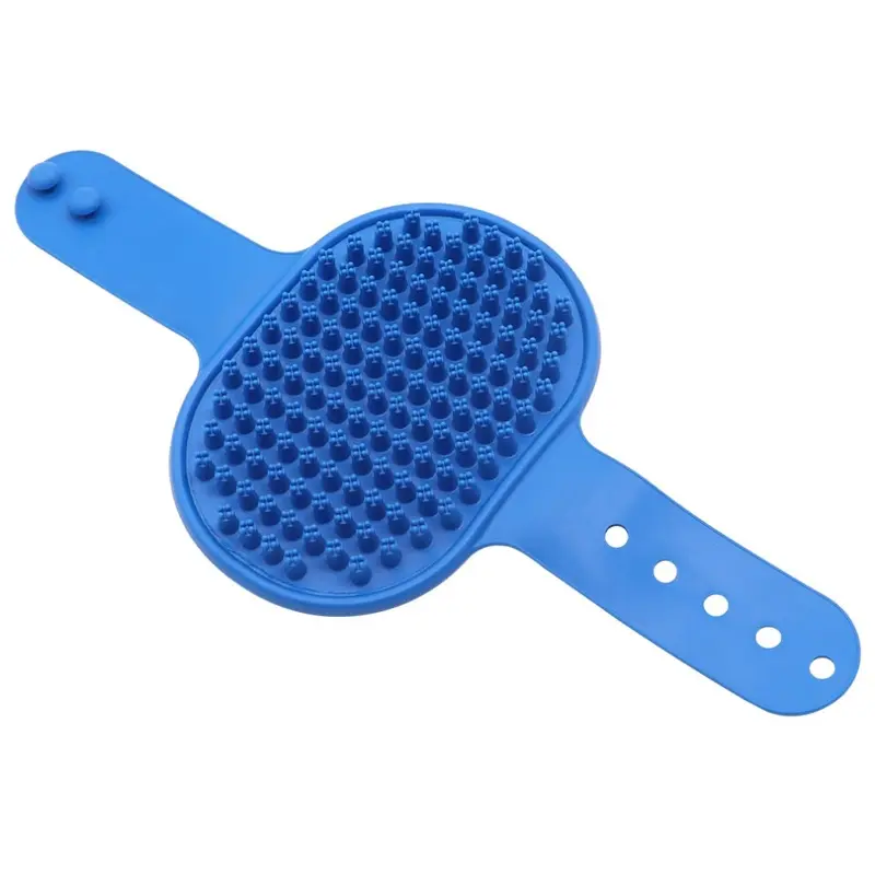Blue (Blue) Bathing Brush Pet Short Hair Dog Rubbing Glove Cat Tpr Brush Massage