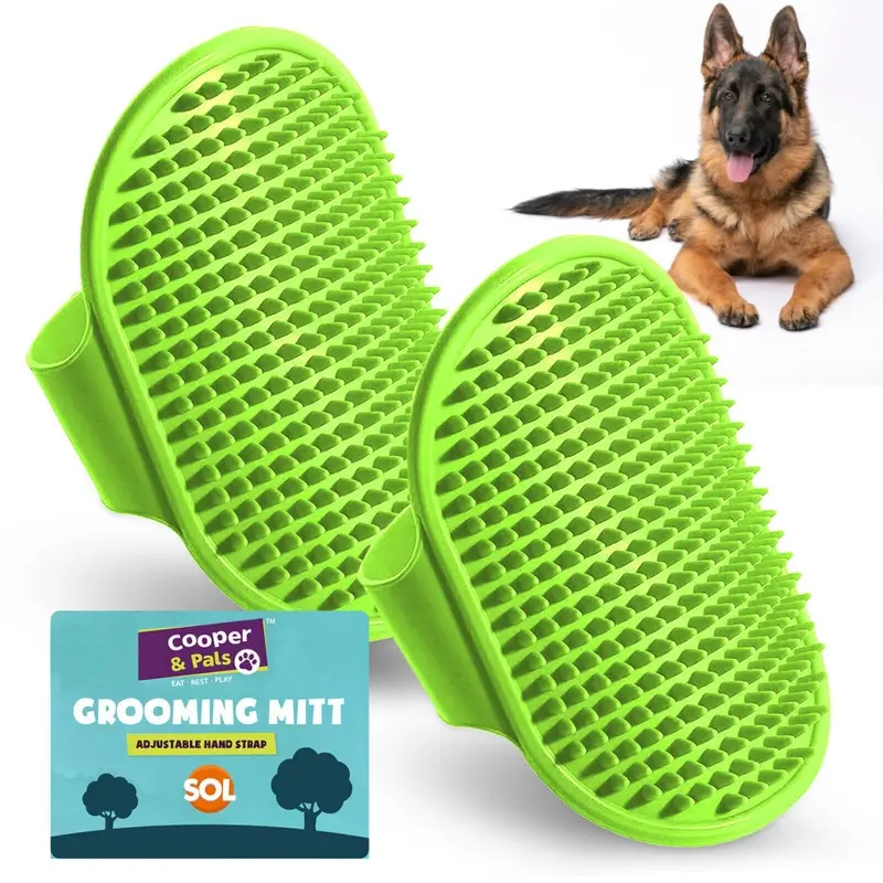 Sol Dog Grooming Mitt Pet Glove Brush | Cat Fur Hair Remover Deshedding