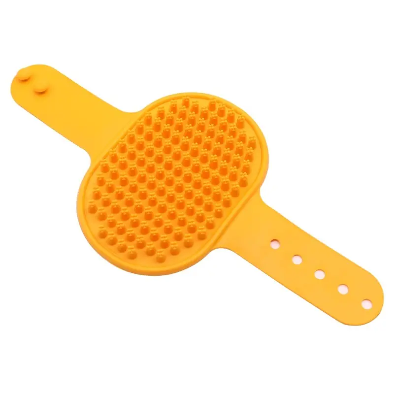 Orange (Orange) Bathing Brush Pet Short Hair Dog Rubbing Glove Cat Tpr Brush Massage
