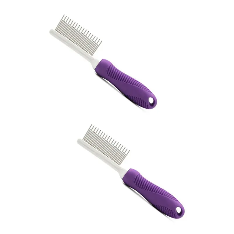 Pet comb for dogs and cats, stainless steel teeth