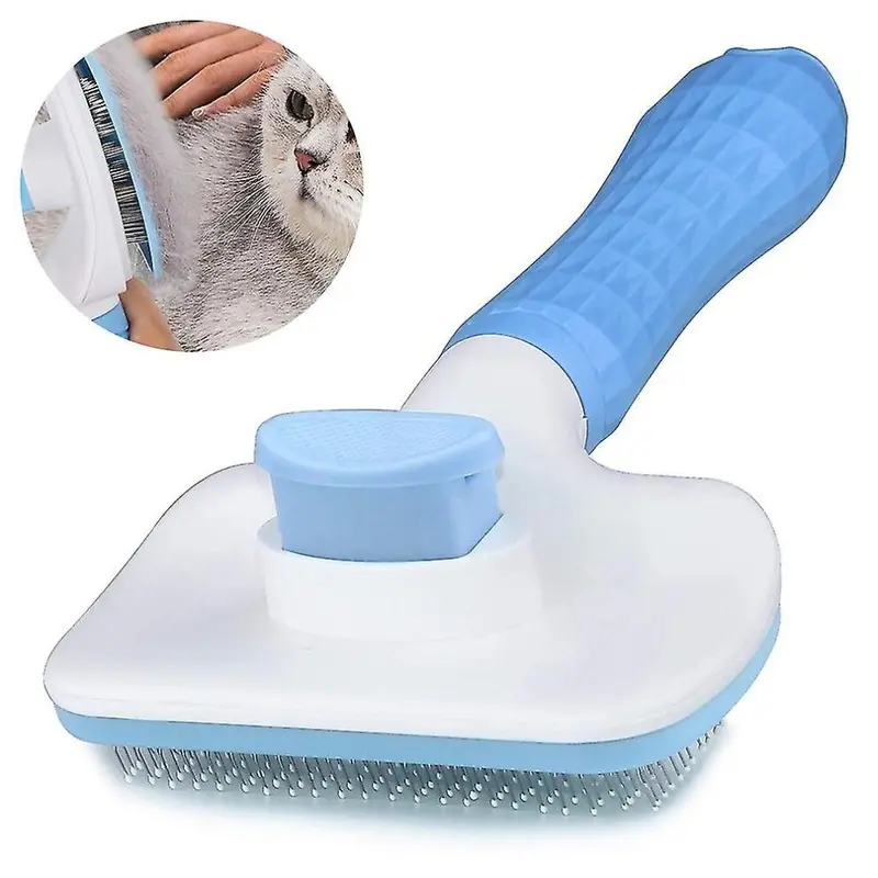 Sosenfer Blue (, One Size) Pet Dog Brush, Cat Brush, Pet Brushes, Hair Remover Pet Brush -R