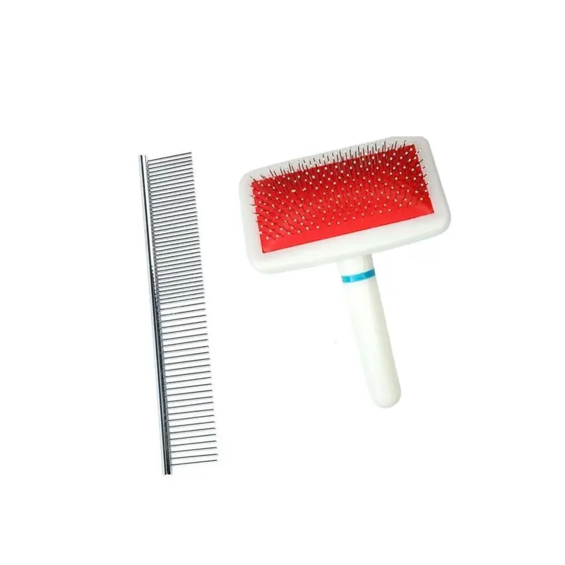 Waifok Pet Brush And Stainless Steel Comb Set (19Cm X 5Cm) 19Cm