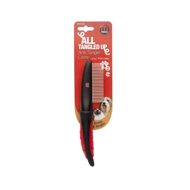 Mikki All Tangled Up Anti-Tangle Comb For Long & Thick Coat