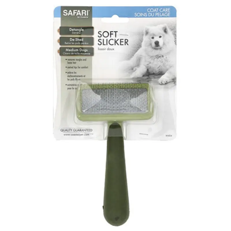 Safari , Soft Slicker Brush For Medium Dogs, 1 Brush