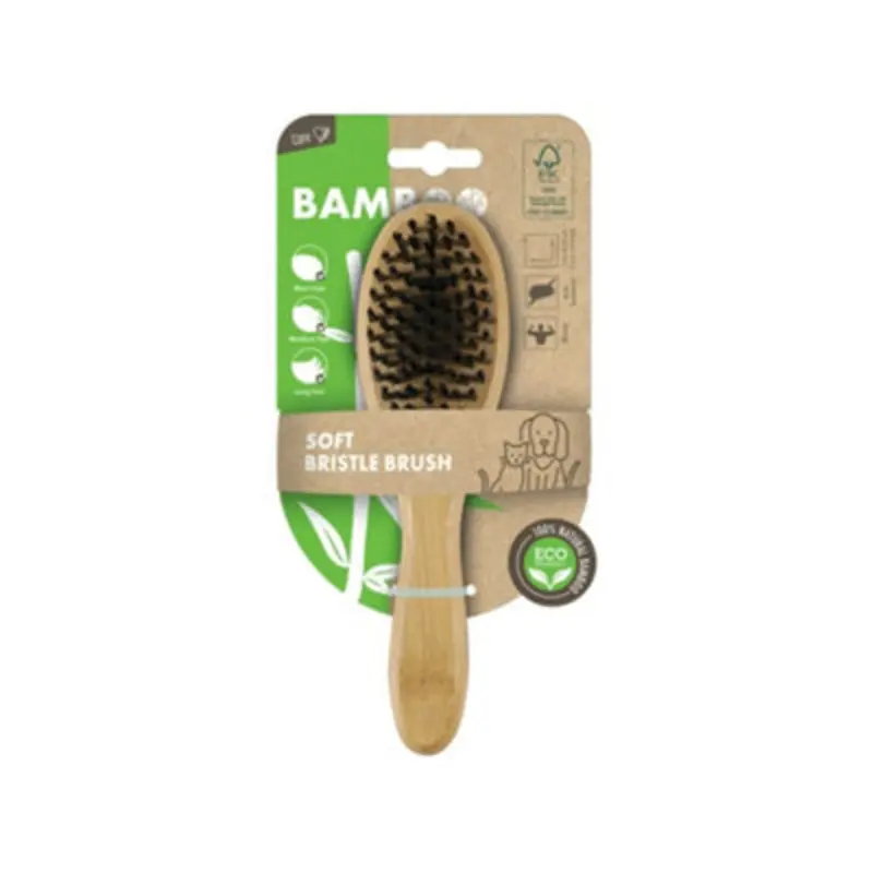 B&Q M-Pets Bamboo Soft Bristle Brush